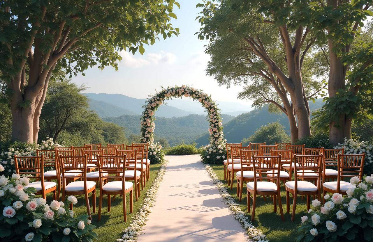 Garden Wedding Setup
